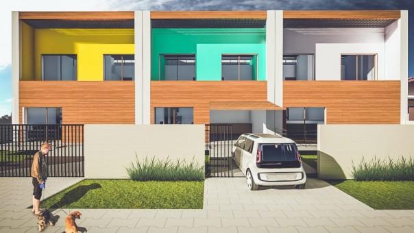 O projeto prevê a construção de sobrados, casas com dois pavimentos a serem construídas em Curitiba. 