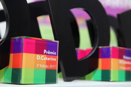 O troféu da terceira edição do prêmio D. Catarina. Foto: Sandra Puente | divulgação 